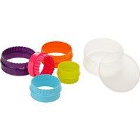 Orsina Durable 5Pc Fluted Shape Cutter, Simple To Use Biscuit Cutters, Dishwasher Safe Cookie Cutters For Desserts