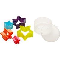 Orsina Durable 5Pc Star Shape Cutter, Simple To Use Biscuit Cutters, Dishwasher Safe Cookie Cutters For Desserts