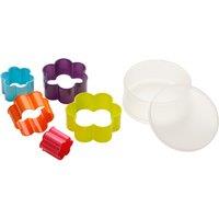 Orsina Simple To Use 5Pc Assorted Colour Flower Shape Cutter, Durable Cutters, Versatile Cookie Cutters For Dessert