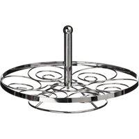 Orsina Elegant Swirl Chrome 6 Cup Cake Stand, Functional Design Cupcake Display Stand, Versatile Cupcake Stand in Silver