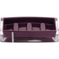 Orsina Acrylic Crystal Acrylic & Crystal Soap Dish in Purple