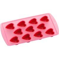 Orsina 11 Hearts Shaped Ice Cube Tray, Unique Ice Cube Tray, Thermoplastic Rubber Ice Freezing Tray in Red