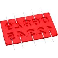 Orsina Silicone Number Cake Pop Mould, Heat Resistant 10-Cavity Baking Pan with 20 Sticks, Cold-Resistant Pop Moulds