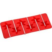 Orsina High-Quality Starfish Silicone Mold, 6-Cavity Non-Stick Baking Mould With 12 Sticks, Food-Grade Silicone Pop in Red