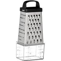 Orsina Versatile 4 Sided Grater With Collection Department, 4 Sided Stainless Steel Grater, Sturdy Cheese Grater in Silver