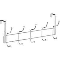 Orsina Over Door 10 Hook Hanger, Chrome Finish Rack With Multiple Hooks For Coats, Towels Or Bags in Silver
