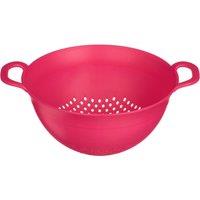 Orsina Radiant Orange Colander With Handles, Kitchen Sieve For Liquid Removal, Dependable Kitchen Drainer in Pink