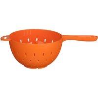 Orsina Sturdy Orange Plastic Colander with Large Holes, Efficient Strainer for Kitchen Use, Ideal For Draining Pasta
