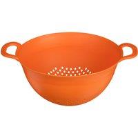 Orsina Orange Large Plastic Colander with Handles, Heavy-Duty Kitchen Sieve For Swift Draining, Strainer with Handles