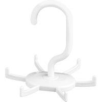Orsina Luxe White 6 Hooks Belt Organiser Hanger, Garment Hangers, Clothes Rack Organiser, Shelf Hanging Organiser