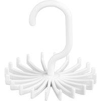 Orsina White Polypropylene 20 Hook Tie Organiser, Practical Clothes Hangers, Cloth Hanging Organizer For Wardrobe