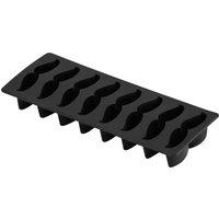 Orsina Moustaches Design Ice Cube Tray, Unique Ice Cube Tray, Thermoplastic Rubber Ice Freezing Tray in Black