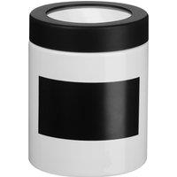 Orsina Functional Design Chalk Board Small Canister, Chic Design Metal Canister, Durable Stainless Steel Canister in Black