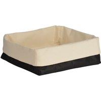 Orsina Large Bread Basket With Hot Pink & Cream Lining, Handwoven Rectangular Willow Basket For Bread, Fruit in Black