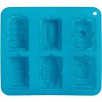 Orsina Durable Silicone Cake Mould 6 Train Design Peony, Heat Resistant Silicone Mould, Non Stick Baking Mould in Blue
