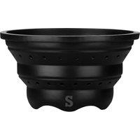 Orsina Practical Collapsible Colander & Steamer, Versatile Collapsible Steamer, Heat Resistant Colander in Black