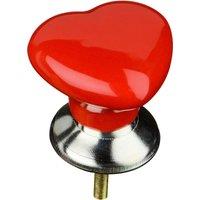 Orsina Heart Shape Red Ceramic Drawer Knobs
