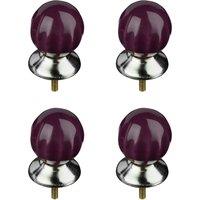 Orsina Set of 4 Retro Style Purple Drawer Knobs