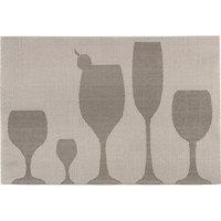 Orsina PVC Placemats Set Of Four Silver Pvc Stemware Design Placemats