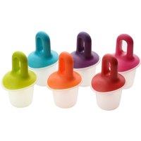 Orsina Set of 6 Ice Lolly Maker, Durable Plastic Lolly Makers for Home, Colorful Top Candy Maker for Refrigerator