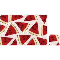Orsina Placemat & Coaster Set Set Of Four Watermelon Placemats & Coasters
