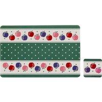 Orsina Set of Four Candy Apple Placemats & Coasters, Durable Heat-Resistant Table Mats with Matching Coasters