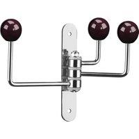 Orsina Purple Ceramic Balls 3 Hook Wall Hanger