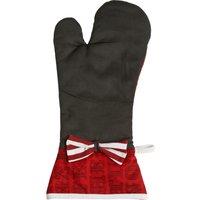 Orsina Single Oven Glove, Vibrant Multicolour Pattern With Quilted Heat Protection, Comfortable Grip For Handling in Black