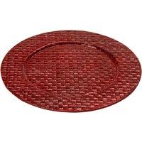 Orsina Pandanus Charger Plate in Red