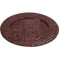 Orsina Pandanus Charger Plate in Dark Brown