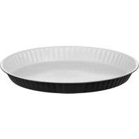 Orsina Functional Design Black Flan Dish, Non-Stick Carbon Steel Tart Dish For Even Baking, Durable Round Bakeware