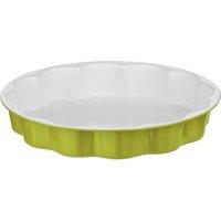 Orsina Functional Design Black Flan Dish, Non-Stick Carbon Steel Fluted Bakeware For Tarts & Quiches, Durable Oven in Green