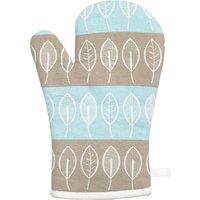 Orsina Single Oven Glove, Nature-Inspired Beech Leaf Print With Quilted Heat Protection, Ensures Safe Handling in Brown