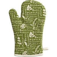 Orsina Single Oven Glove, Classic Country Print With Quilted Heat-Resistant Lining, Offers Comfortable Grip in Green