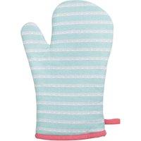 Orsina Single Oven Glove, Vintage-Inspired Floral Design With Quilted Heat Protection, Ensures Safe Handling in Blue