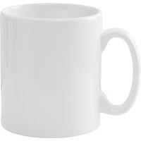 Orsina Straight White Mug: Durable Stoneware Mug, Classic Design White Mug, White Mug for Hot & Cold Beverages