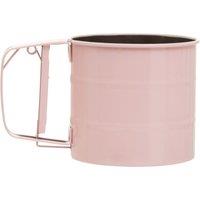 Orsina Pastel Blue Mechanical Sifter, 250ml Handheld Flour Sifter, Icing Sugar & Cocoa Powder Sieve, Fine Mesh Sifter in Pink