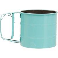 Orsina Pastel Blue Mechanical Sifter, 250ml Handheld Flour Sifter, Icing Sugar & Cocoa Powder Sieve, Fine Mesh Sifter in Green