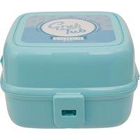 Orsina Mint Green 4 Compartments Lunch Box, Grub Tub Tiffin Box with Lock, Lunch Container for Office, Home in Blue