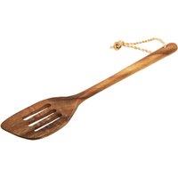 Orsina Wooden Slotted Spatula, Hand Carved Slotted Turner, nature friendly Kitchen Slot Turner, Natural Utensil Tool