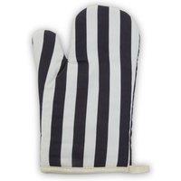 Orsina Single Oven Glove, Quilted Heat-Resistant Fabric With Classic Stripe Design, Comfortable Grip For Handling in White