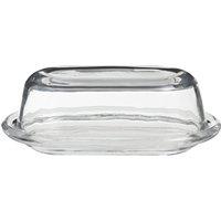 Orsina Elegant Clear Glass Butter Dish, Oval Butter Plate For Kitchen, Versatile Butter Tray For Dining Table