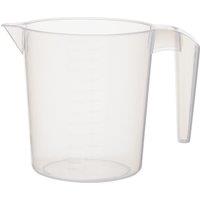 Orsina Clear Measuring Jug With 1300ml Capacity, Modern Plastic Jug With Embossed Scale, Transparent Measuring Tool