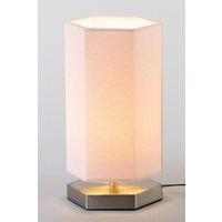 BHS Lighting Glow Hexagon Table Lamp in Silver