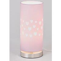 BHS Lighting Glow Hearts Table Lamp in Pink