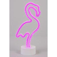 BHS Lighting Glow Flamingo Neon Table Lamp in Pink