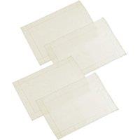 Gr8 Home Set Of 4 Polyester Placemats Dining Table Mats in Cream