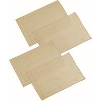 Gr8 Home Set Of 4 Polyester Placemats Dining Table Mats in Light Beige