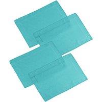Gr8 Home Set Of 4 Polyester Placemats Dining Table Mats in Teal