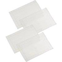 Gr8 Home Set Of 4 Polyester Placemats Dining Table Mats in White